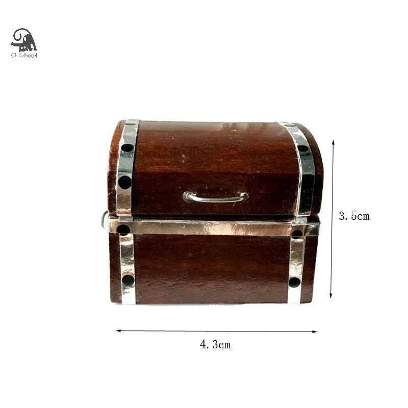 レトロ 1:12 ドールハウスおもちゃシミュレーション開閉可能な宝箱収納ボックスミニチュア家具モデルままごとのおもちゃの装飾子供ギフト