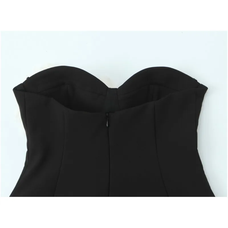 HipSeam Women Floral Bandeau Dress Spring Summer Sexy Backless Strapless Lady Mini Dress Asymmetric hem Female Short Dresses