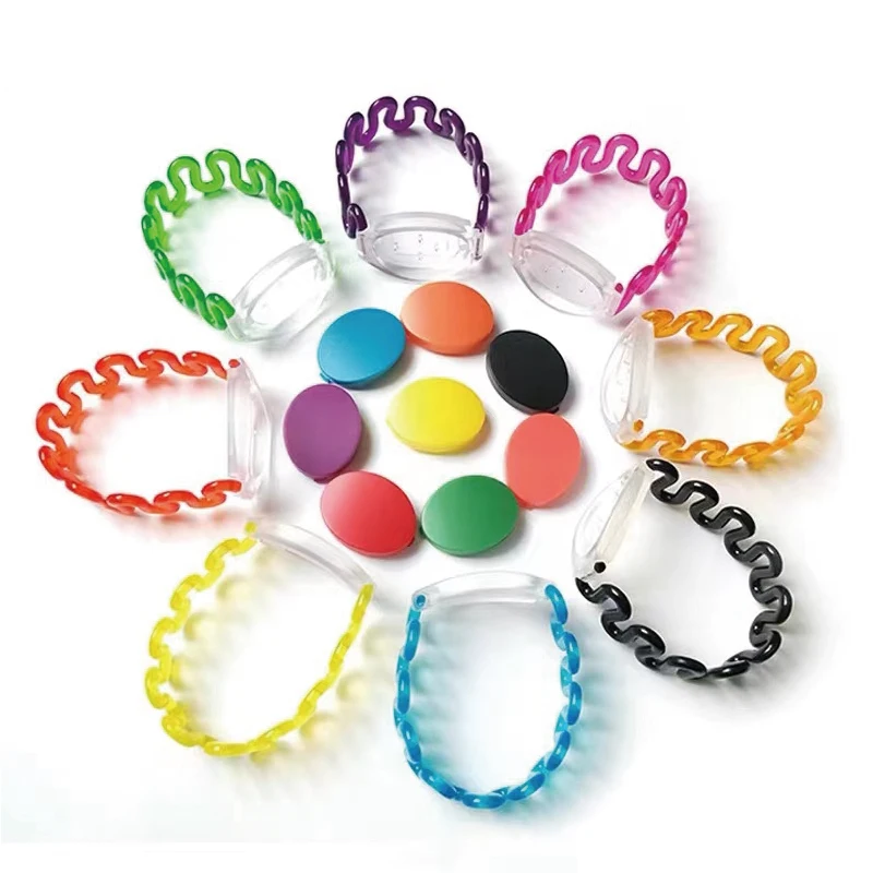 100/50 pcs Free shipping  without chips ABS bracelet/wristband