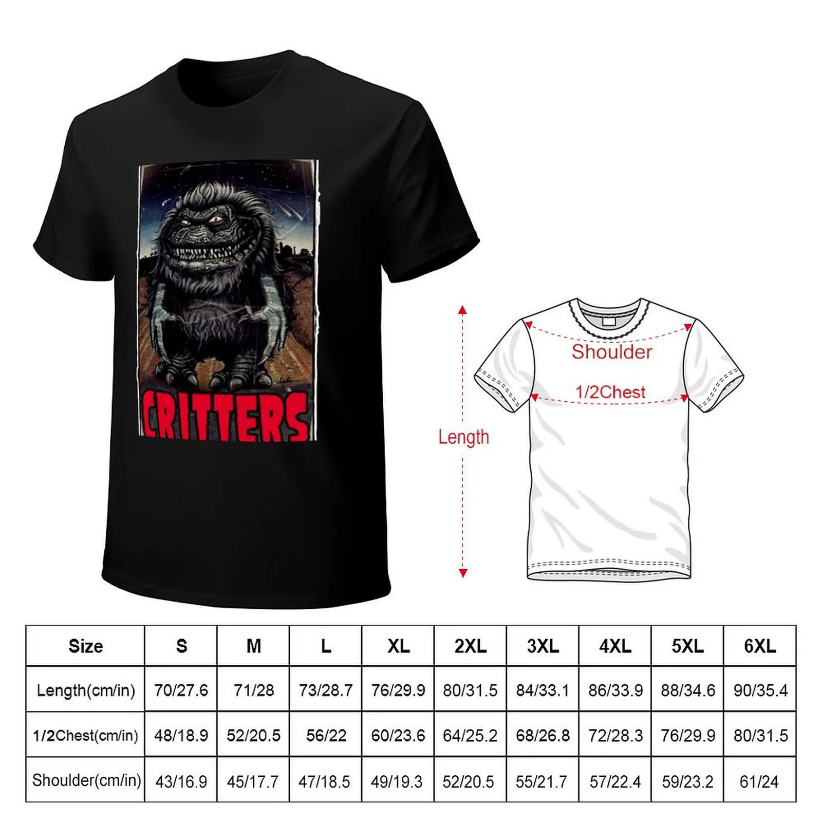 CRITTERS T-Shirt Casual Loose Fit Short Sleeve T-Shirt