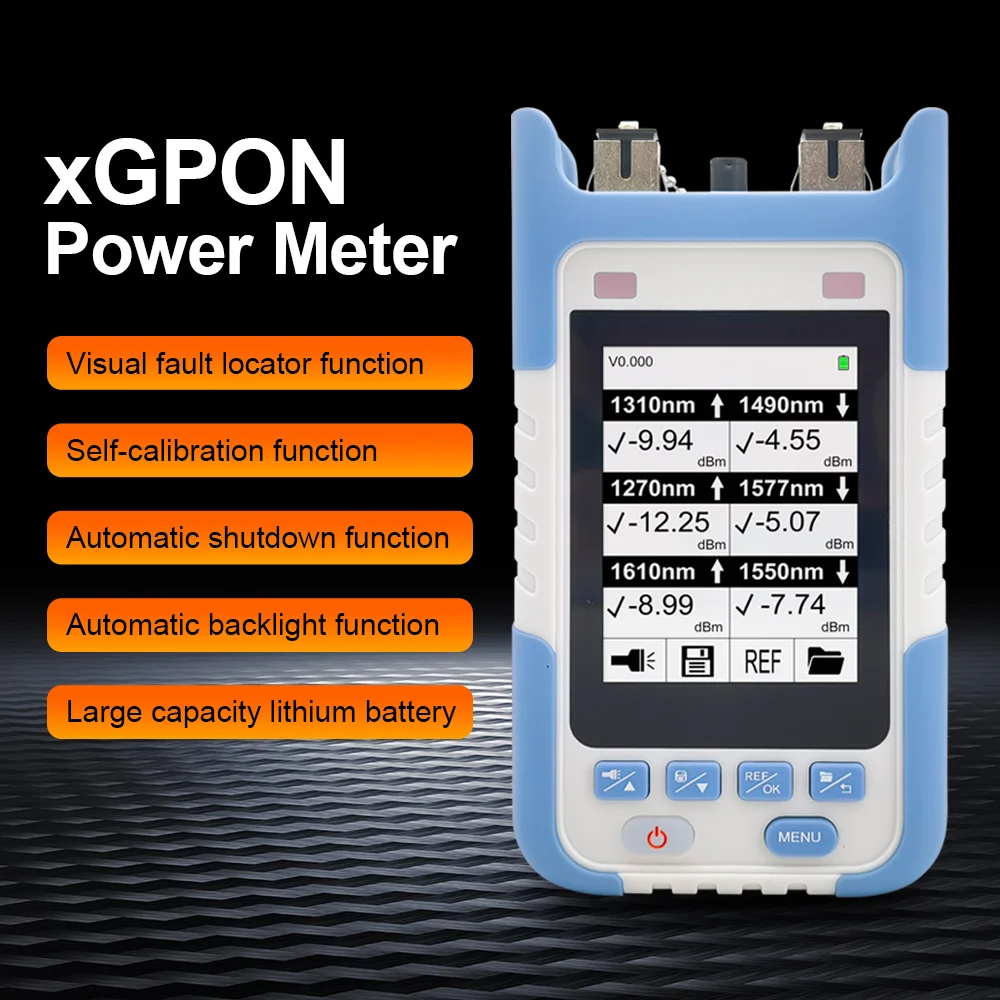 TM583 Fiber Optic Power Meter SC UPC/ APC 10G PON OPM 1270/1310/1490/1550/1577Nm 10GEPON XGPON XGPON and RF Network FTTH