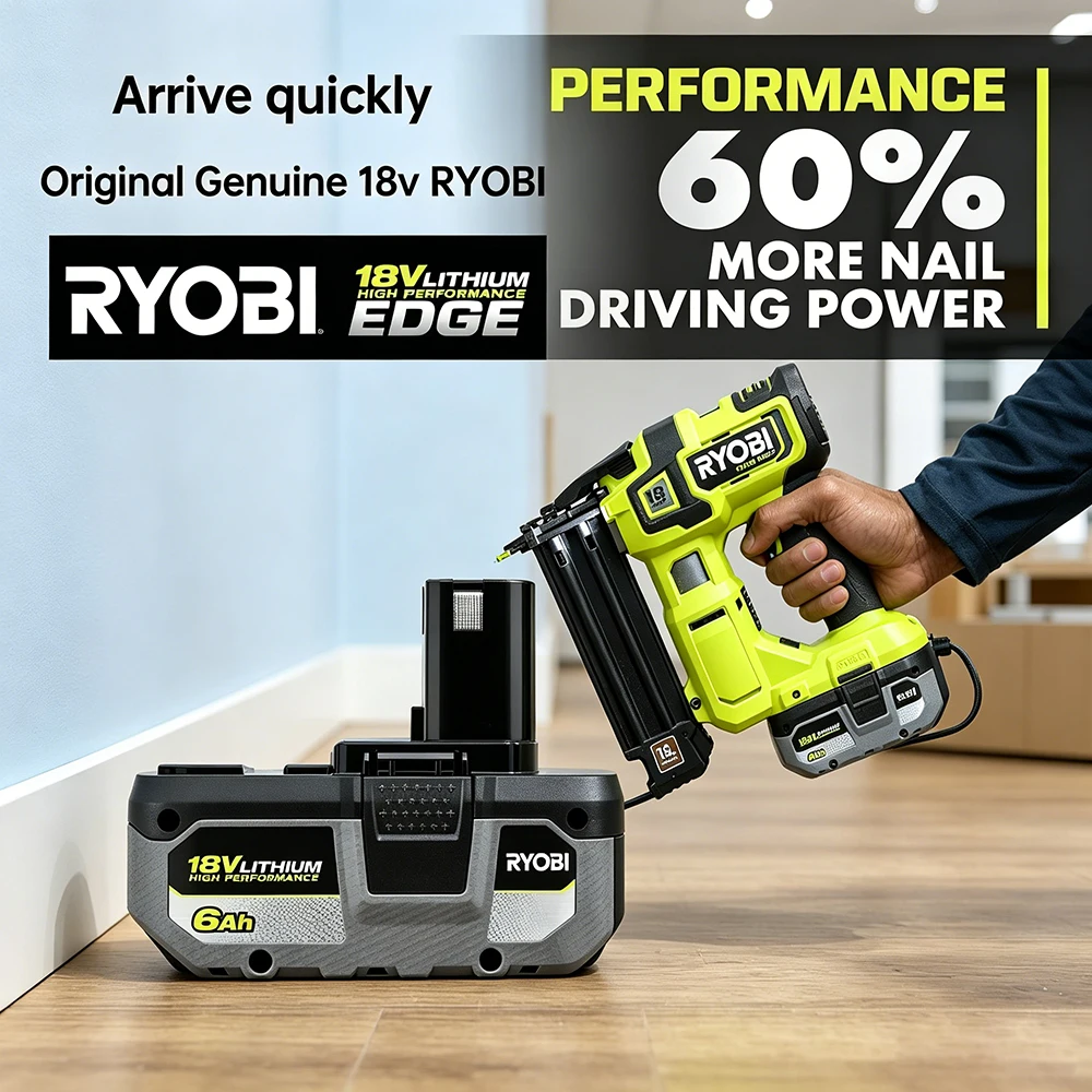 

18V 8.0Ah RYOBI Genuine Rechargeable Battery, High Capacity Stable Performance No Memory Effect Compatible P104 P107 P108 P109