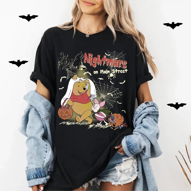 

2025 new Comfort Colors ® Retro Bear Ghost Halloween Bear Nightmare Halloween Shirt Horror Season Bear Shirt Cute Autumn Shirt