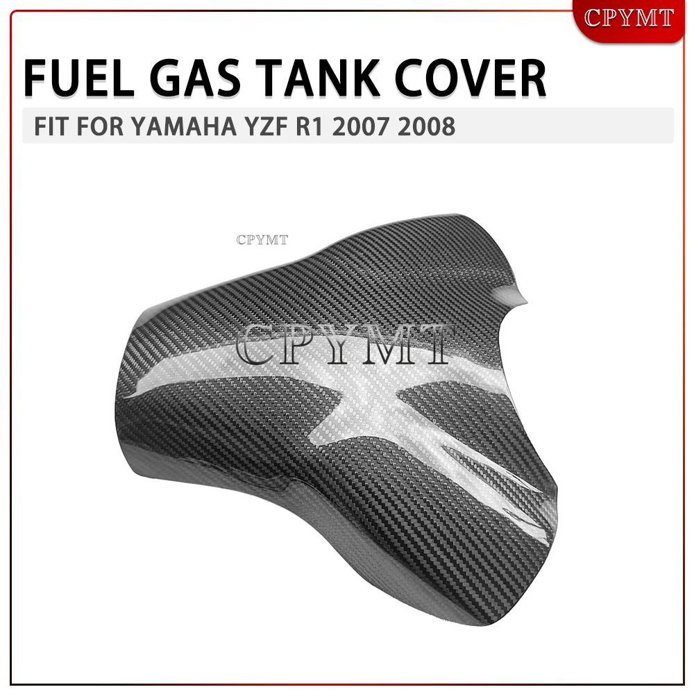 

Motorcycle ABS Carbon Fibre Fuel Tank Shelter Protector Trim Cowling fit For Yamaha YZF R1 YZFR1 YZF-R1 2007 2008