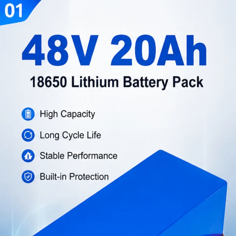 48V 20Ah 18650 Li-ion Rechargeable Battery Pack XT60 Connector for E-bike Scooter Electric Vehicle Outdoor lithium battery pack