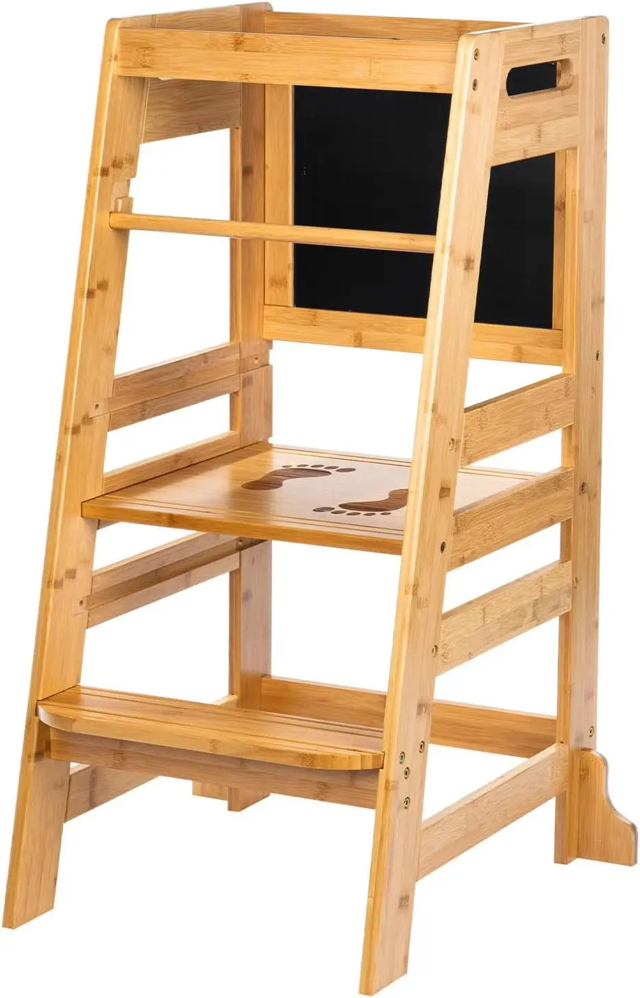 

Бамбуковый регулируемый по высоте детский табурет-ступенька, обучающая башня-помощник для малышей для ванной и кухонной стойки