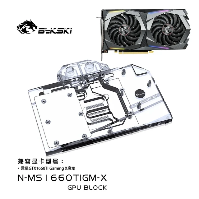 Bykski Water Block Use For Msi Geforce Gtx 1660 Ti Gaming X 6g / Gtx 1660  Armor Oc/ Full Cover Copper Radiator Block/ Rgb Light - Fans & Cooling -  AliExpress