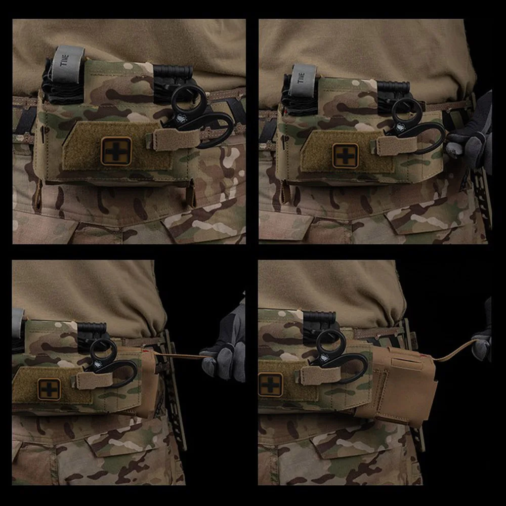 Compact Trauma Pouch V3 GEN3 Agilit Style MD2 IFAK Tactical Medical First Aid Bag for Hunting Vest Plate Carrier Waist Belt Gear