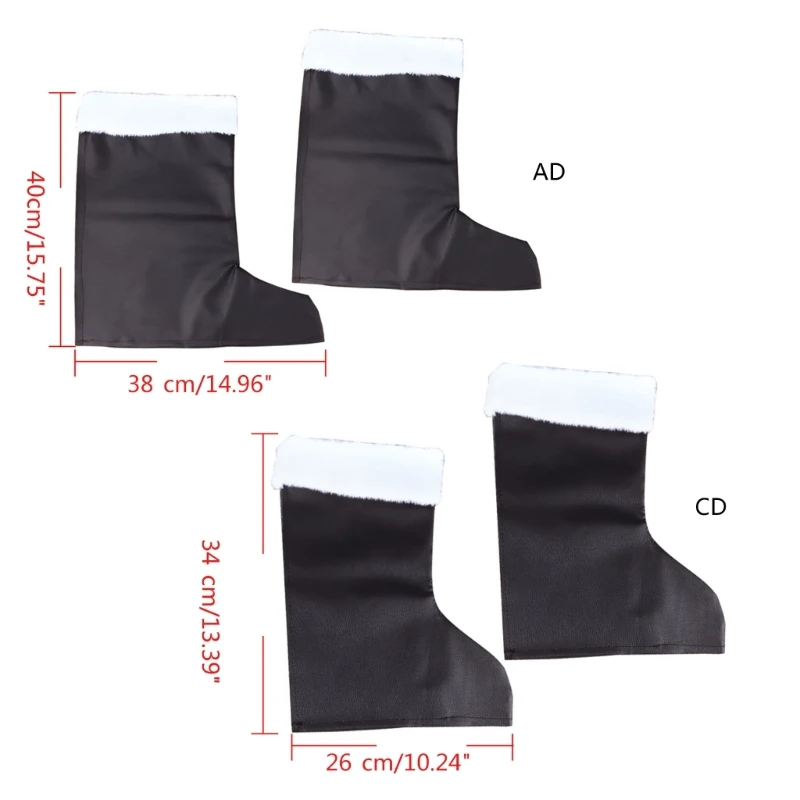 คริสต์มาสSanta BOOTครอบคลุมPUหนังSantaรองเท้าคริสต์มาสรองเท้าสำหรับเด็กผู้ใหญ่คริสต์มาสCarnival PARTY COSPLAY