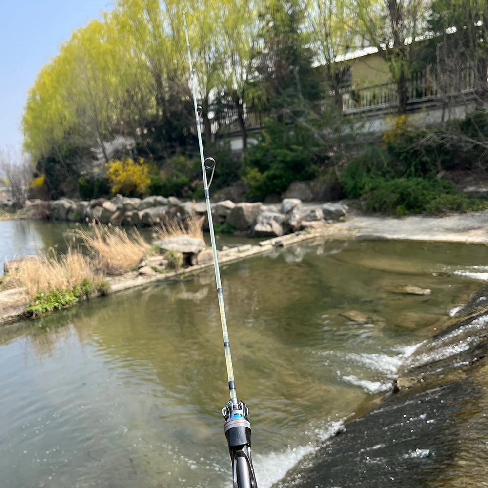 Imagem -06 - Fishingfans-ultralight Varas de Pesca Punho de Cortiça Fibra de Vidro o Guia Fuji Fundição Rod tipo de Peixe Panfish Camarão Spinning Rod 132 m