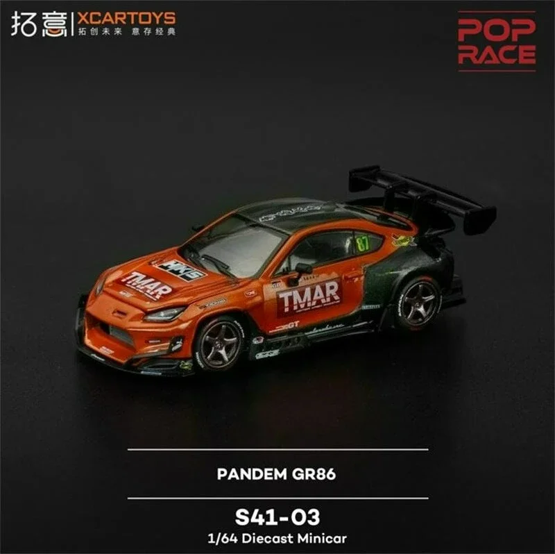 

XCARTOYS X POP RACE 1:64 PANDEM GR86 DAIGO SAITO Оранжевая коллекция Миниатюрная литая под давлением металлическая модель автомобиля