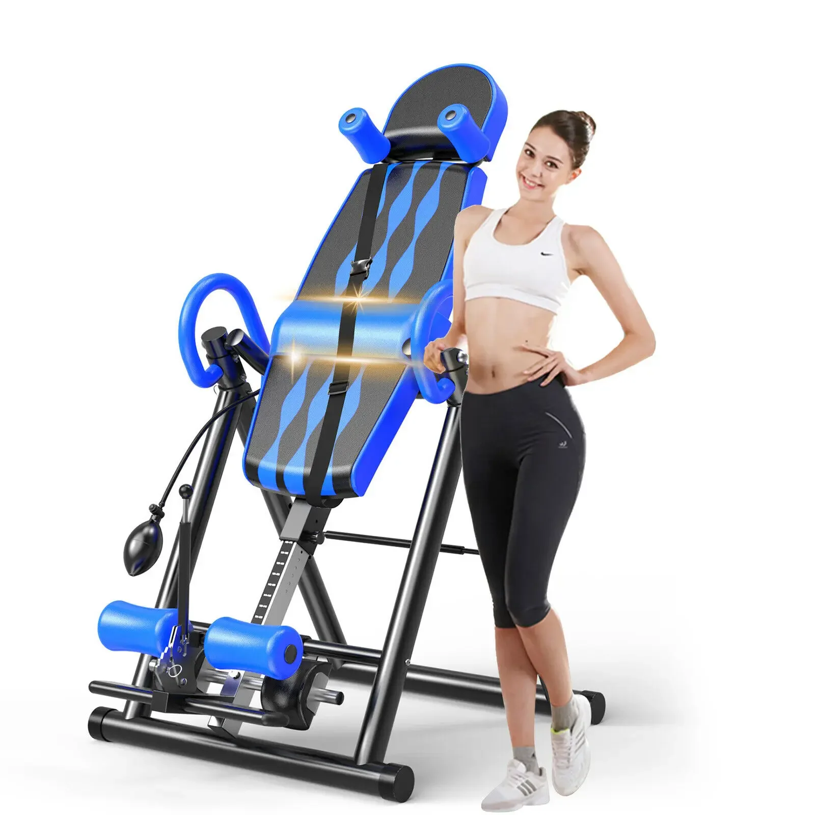 Protective Belt Back Stretcher Machine for Pain Relief Therapy/Gravity Heavy Duty Inversion Table