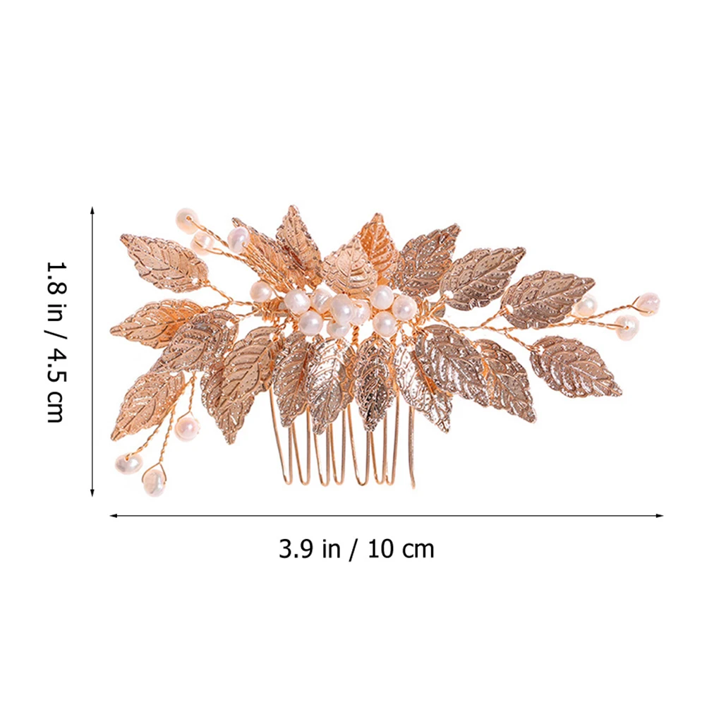

Pearl Hair Comb Wedding Bride Accessories Bridal Headpiece Elegant Floral Design For Party Festival Dance Photography Hair