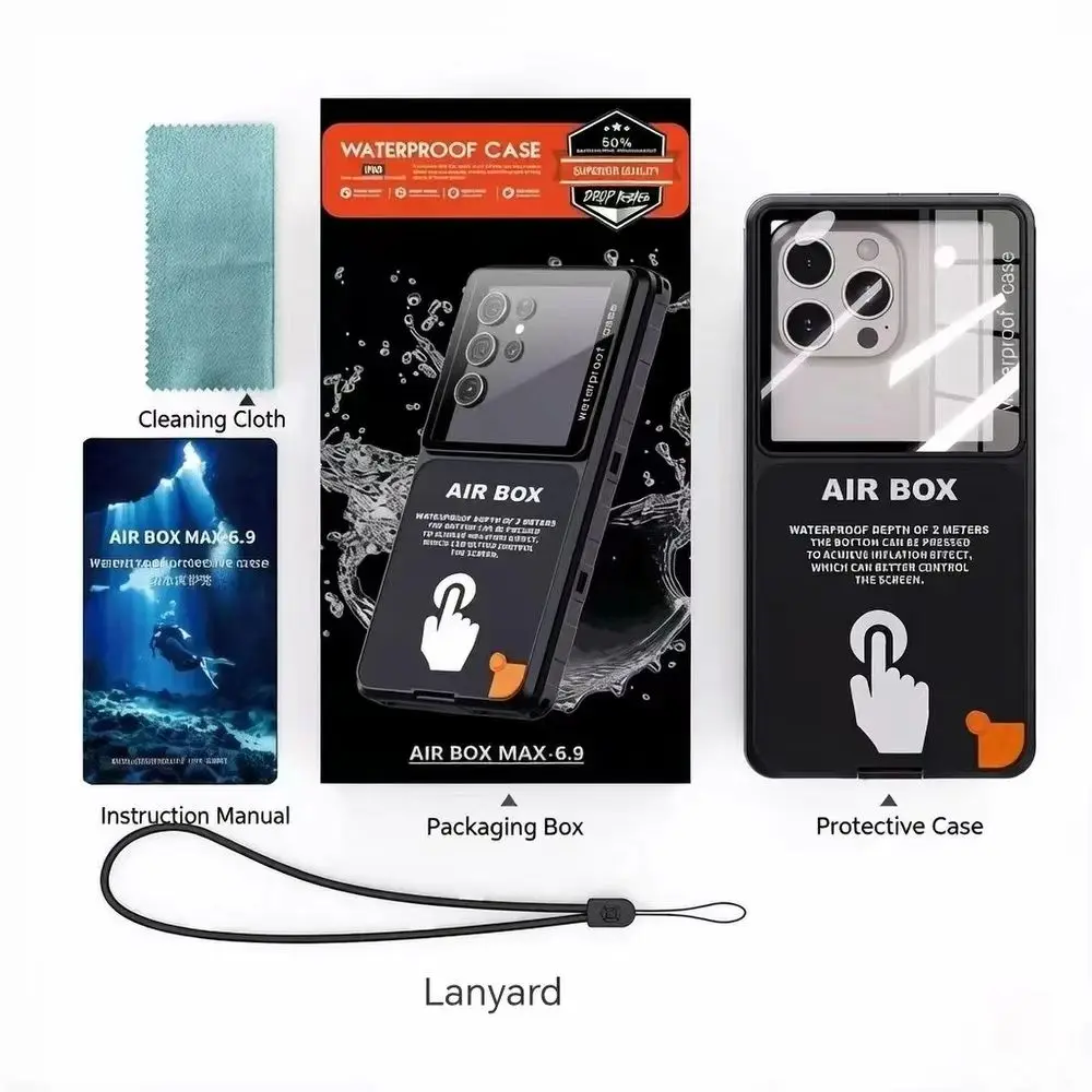 

Universal Diving Phone Case For Phones In The Size Range Of 6.9 Inches Outdoor WaterproOf Dustproof IP68 2 Meter Waterproof