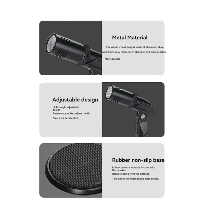 Condenser Microphone Desktop Recording Microphone For PC Laptop Streaming Video Games Podcasts Vocals