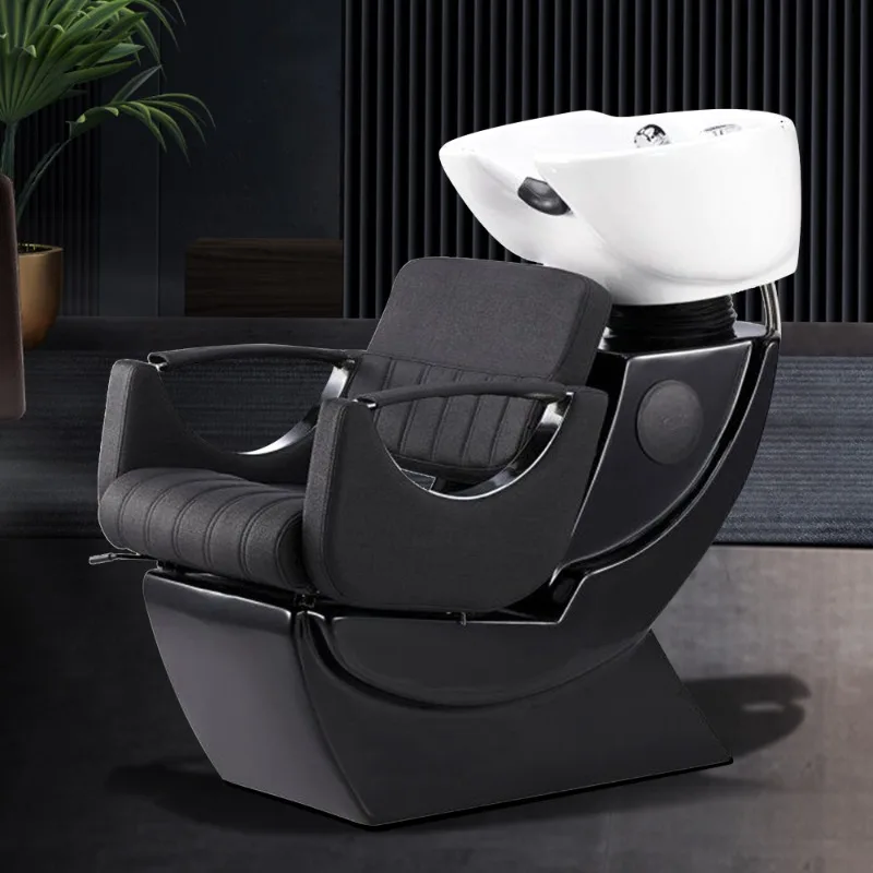 

Spa Chairs Nail Reclining Salon Chair Shampoo Bed Backwash Units Professional Hair Shaving Wash Bowl Sink Basin Hairdressing