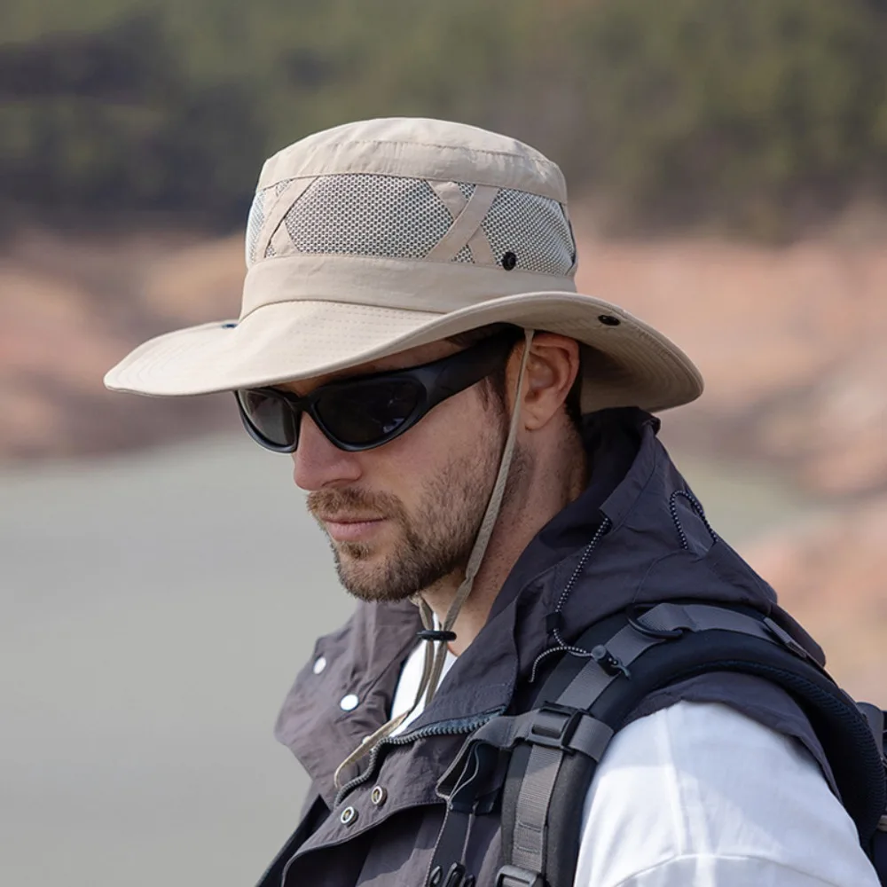 

Creative Nylon Mesh Fisherman's Hat Waterproof Quick-dry Portable Hiking Cap UV Protection Soft Folding Bucket Hat Sports