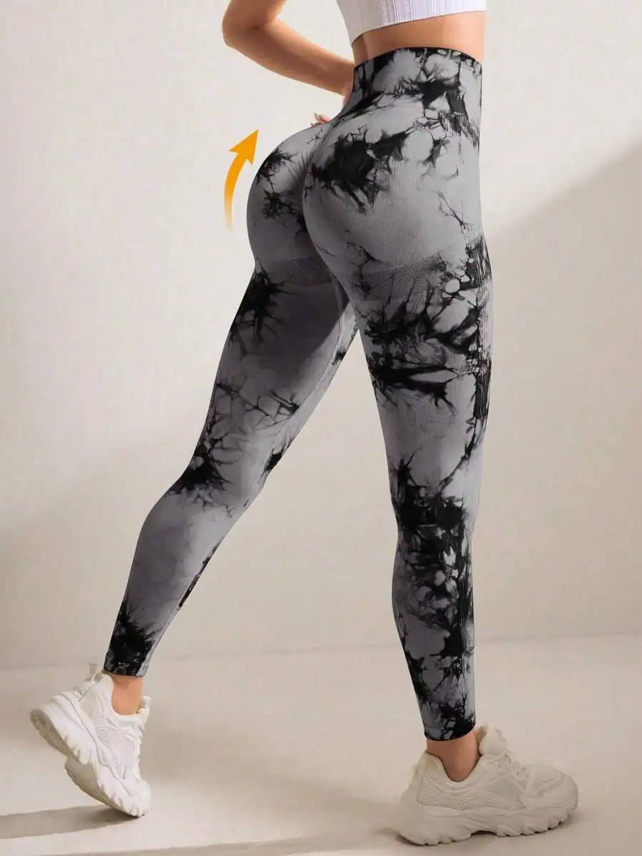 

High Waist Tie Dye Leggings Women Casual Fitness Yoga Pants