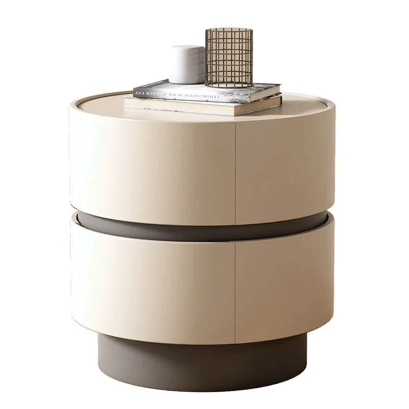 Modern minimalist bedside table design bedroom round bedside table