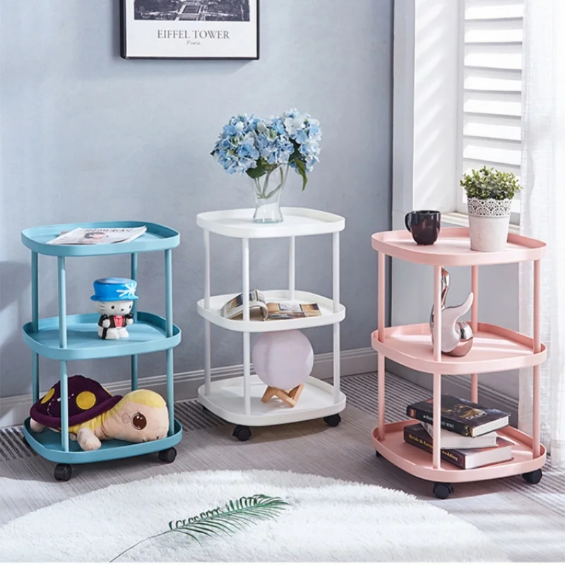 

2/3 Layers Side Table Bedside Table Small Coffee Table with Shelf Modern Simple Indoor Outdoor Use Living Room Bedroom Table