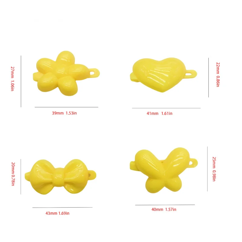 Cartoon Children's Accessories Colorful Heart Bow Tie Princess Hair Clip