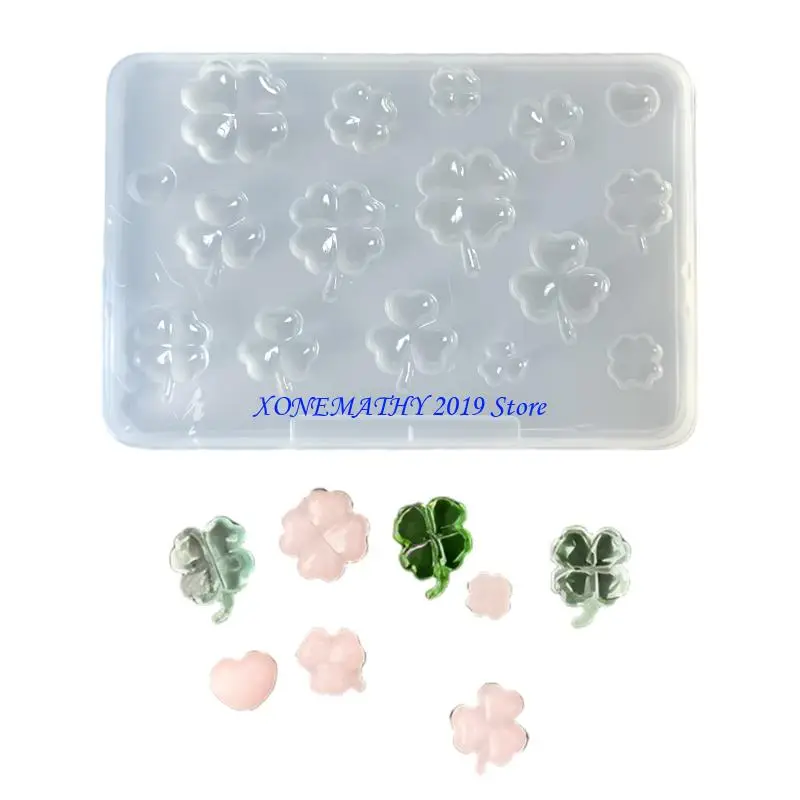 F42F Elegant Four Clovers Shaped Silicone Mold Great For Chocolate And Cake Decorations Jewelry Accessories Mould