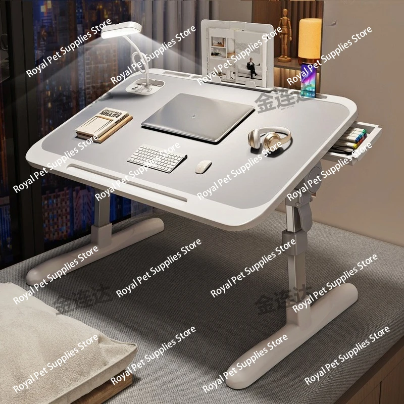 Lift Folding Bed Desk Dormitory Student Writing Desk Lamp Study Table Bay Window Bedroom Desktop Adjustment Small Table