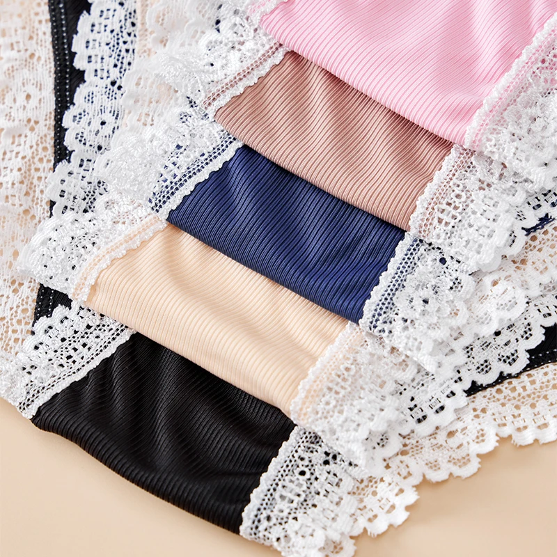 ملابس داخلية نسائية مثيرة سراويل داخلية قطنية عالية المرونة ملابس داخلية دانتيل ناعمة ومريحة للسيدات ملابس حميمية مثيرة #4