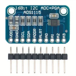 Convertidor ADS1115 de 16 bits, 16 bytes, 4 canales, I2C, IIC, analógico a Digital, ADC con PGA y alta precisión para Arduino, Raspberry Pi y