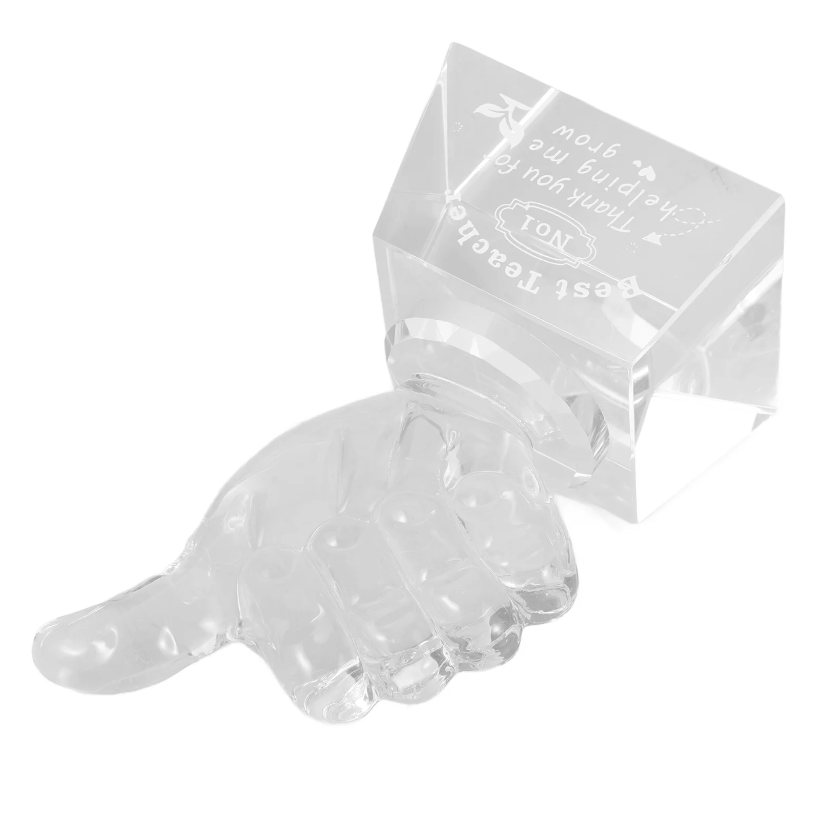 

Crystal Finger Thumb Trophy Clear Award for Teacher's Day Office Competition Celebration Recognition Trophy Crystal Trophies