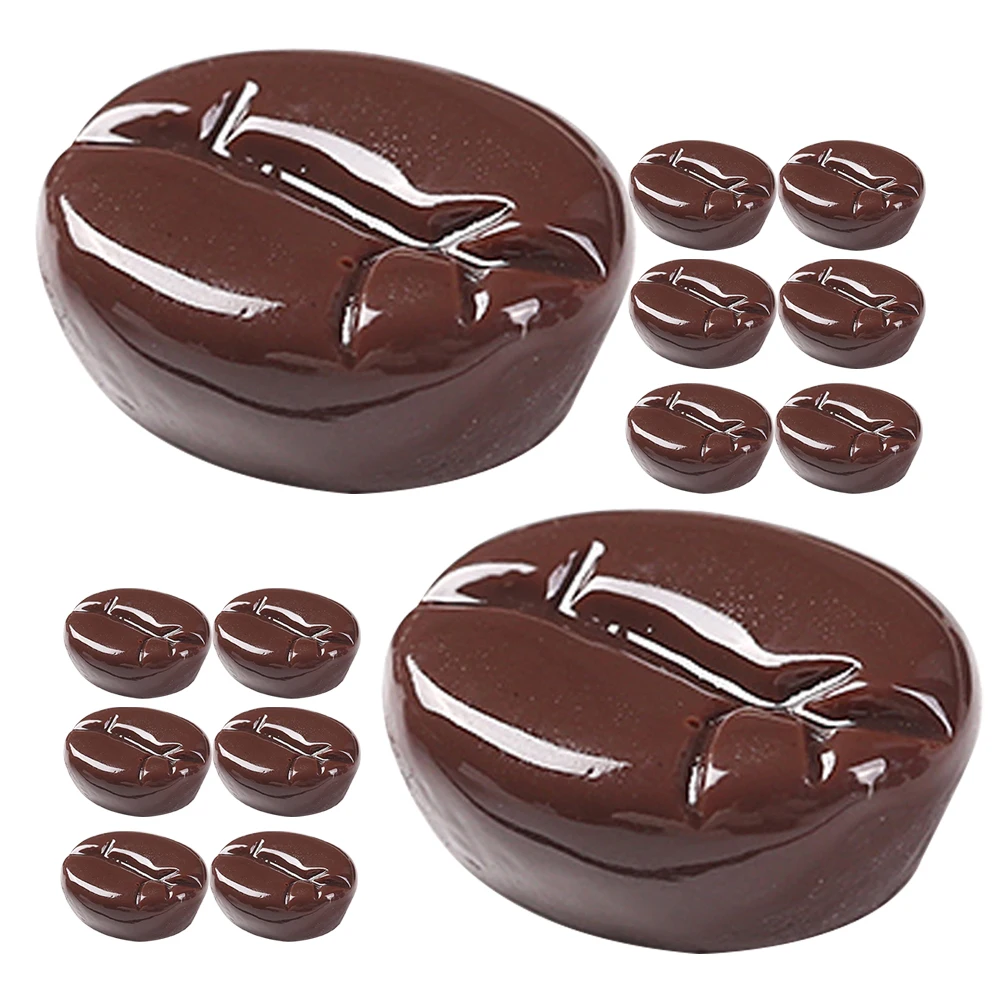 

25 Pcs Simulated Coffee Beans Fake Food Realistic Decorate Artificial Figurine Craft Accessories Creative DIY Prop