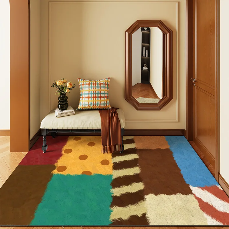 American Style Atmosphere Entry Door Mat Dirt Resistant and Slip Resistant Entry Living Room Carpet Can Be Cut Entrance Hall