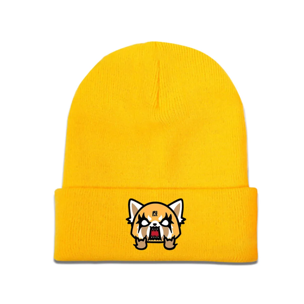 

Crazy Beanie Knitted Hat Caps Fur Women Men Bonnet Winter Warm