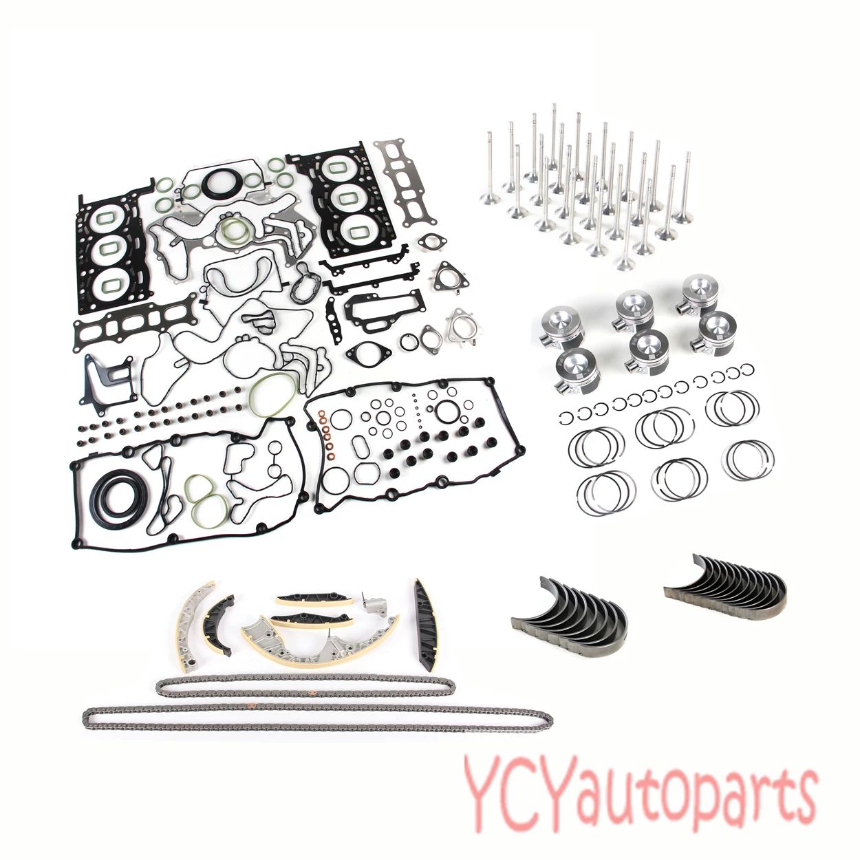 

3.0TDI STD Engine Gaskets & Piston & Bearing Overhaul Rebuilding Kit Fit For AUDI A8 A8L Quattro Q5 Q7 CJGA CJGC CJMA CJGD CRCA