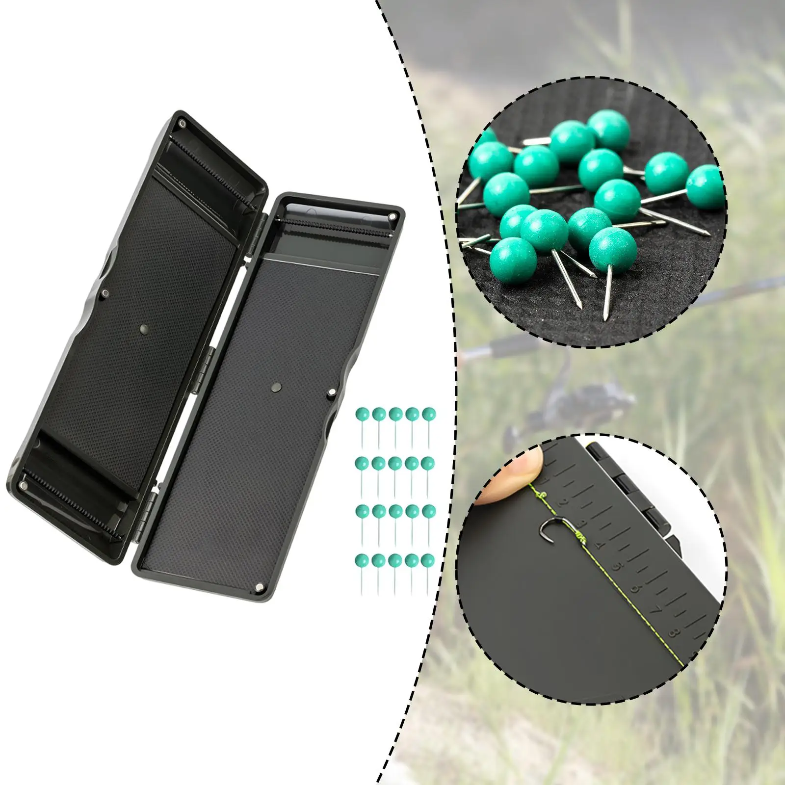 

Контейнер-органайзер для рыболовных снастей Stiff Hair Rig: для лески, крючков, для пресноводной рыбалки на открытом воздухе