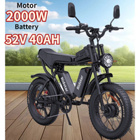 Ridstar Q20 Electric cycle 2000W Dual Motor 52V40AH Lithium Battery Hydraulic e-Bike 20*4.0 Fat Snow Electric Bike