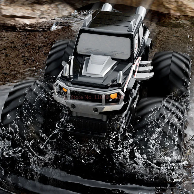 Jjrc anfíbio 2.4g carro de controle remoto à prova d'água com tração nas quatro rodas off-road modelo de simulação de carro de escalada brinquedo menino presente de feriado