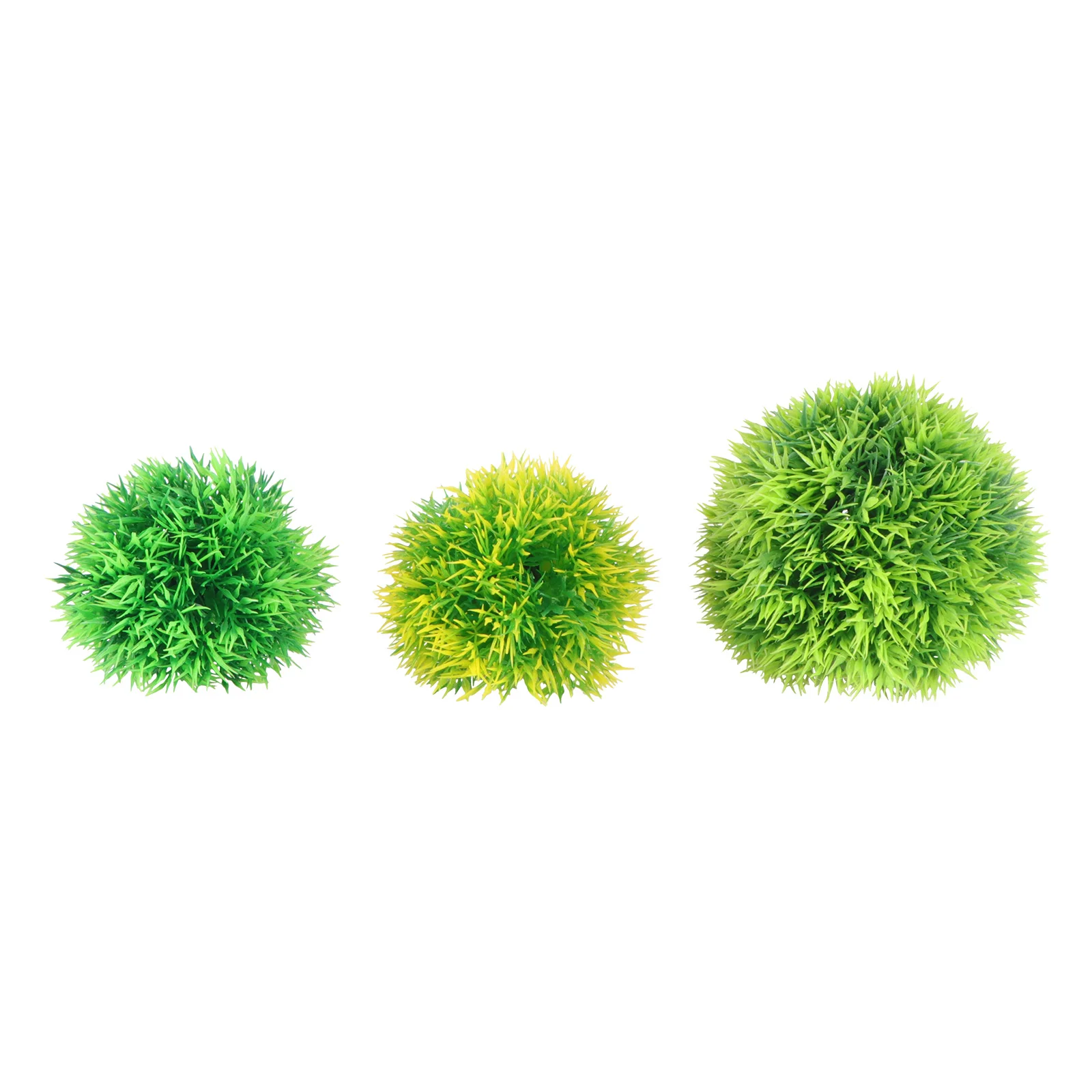 

3 Pcs Aquarium Grass Ball Filter Decorative Plant Balls Artificial Fish Tank Adornment Large Aquatic Plastic Ornament Plants