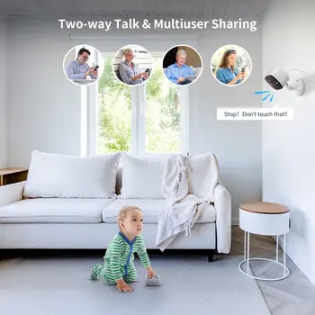 KERUI 5MP 8MP 4K 高清 Tuya 智慧迷你 WiFi IP 攝影機 室內無線安防家用 CCTV 監視器 附自動追蹤功能 10 最佳銷售 室內無線攝影機 - №4