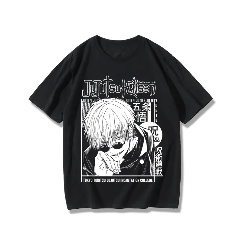 

Jujutsu Kaisen Anime Oversize Gojo Satoru‌ T-shirt Men Women Short Sleeve Casual Tees Cotton Unisex Streetwear Cosplay Tops Y2k