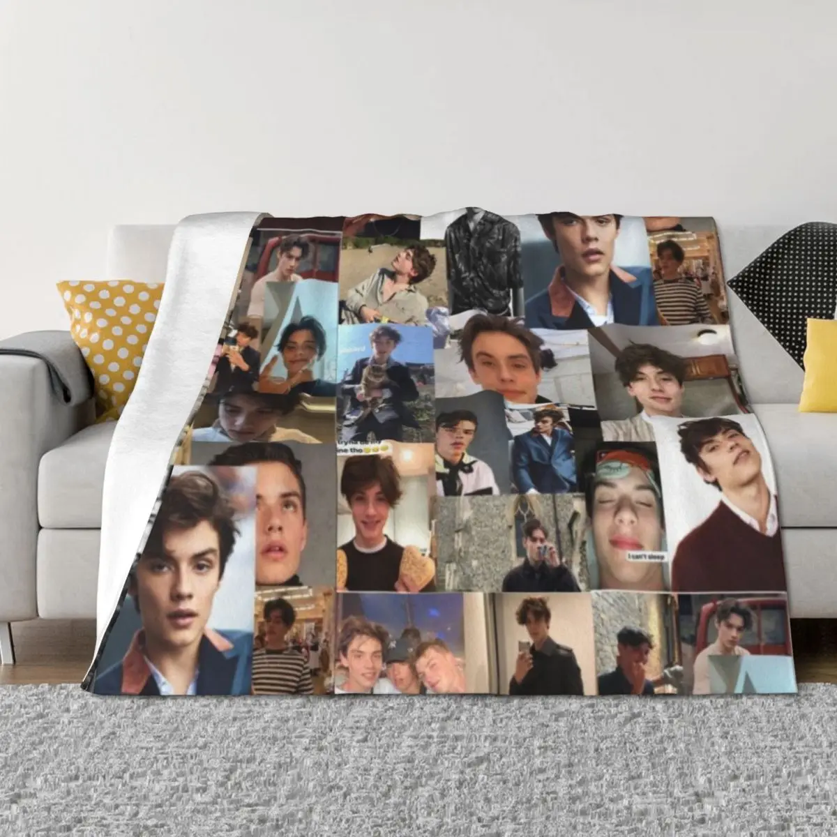 

Louis Partridge Collage Phone Case Throw Blanket Decorative Sofas Decoratives Blankets For Baby cosplay anime Blankets