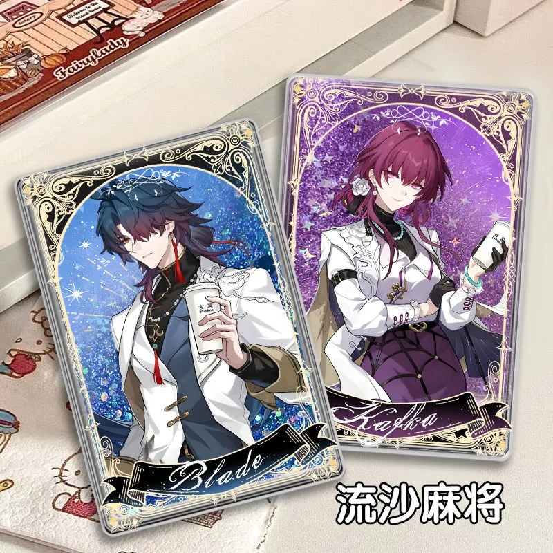 

Аниме-игра Honkai: Star Rail X Goodme Kafka Blade, акриловый песок с струящимся песком, украшение для маджонга, подарки