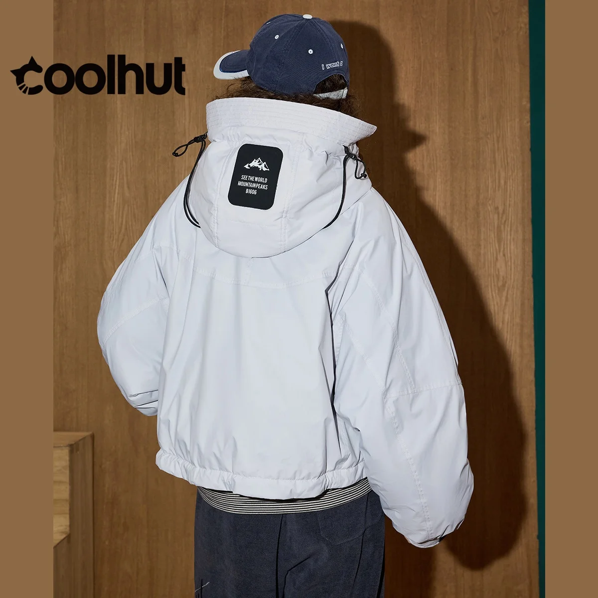 COOLHUT 2025 الشتاء المرأة 90% أسفل ملء سترة مصمم المعتاد معطف مقنع ملابس العمل نمط سترة منفوخة ملابس خارجية دافئة فاخرة #2