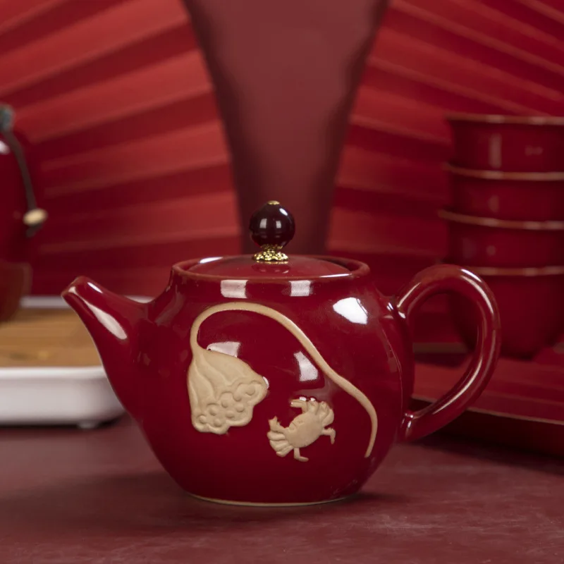 Neue Stil Achat Teekanne Keramik Topf für Teekannen Tee Yixing Wasserkocher Orientalischen Ton und Teekanne Tasse Set Teeware