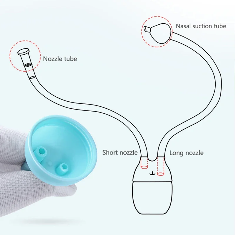 Newborn Baby Nasal Aspirator Infant Child Noise Clean Booger Aspiration Tool Nose Cleaner Mouth Suction Aspirator Baby Care