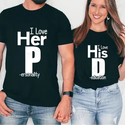 Funny Valentine's Day Tee Shirt for Lover Couples Matching Outfits Men & Women Clothing Harajuku Streetwear Short Sleeve Tees