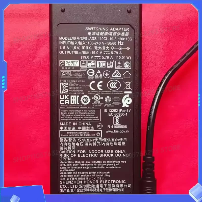 for ADS-110CL-19-3 Power Adapter Charger 19V 5.79A for Monitor 190110G AC DC Supply Cord Cable Replacement