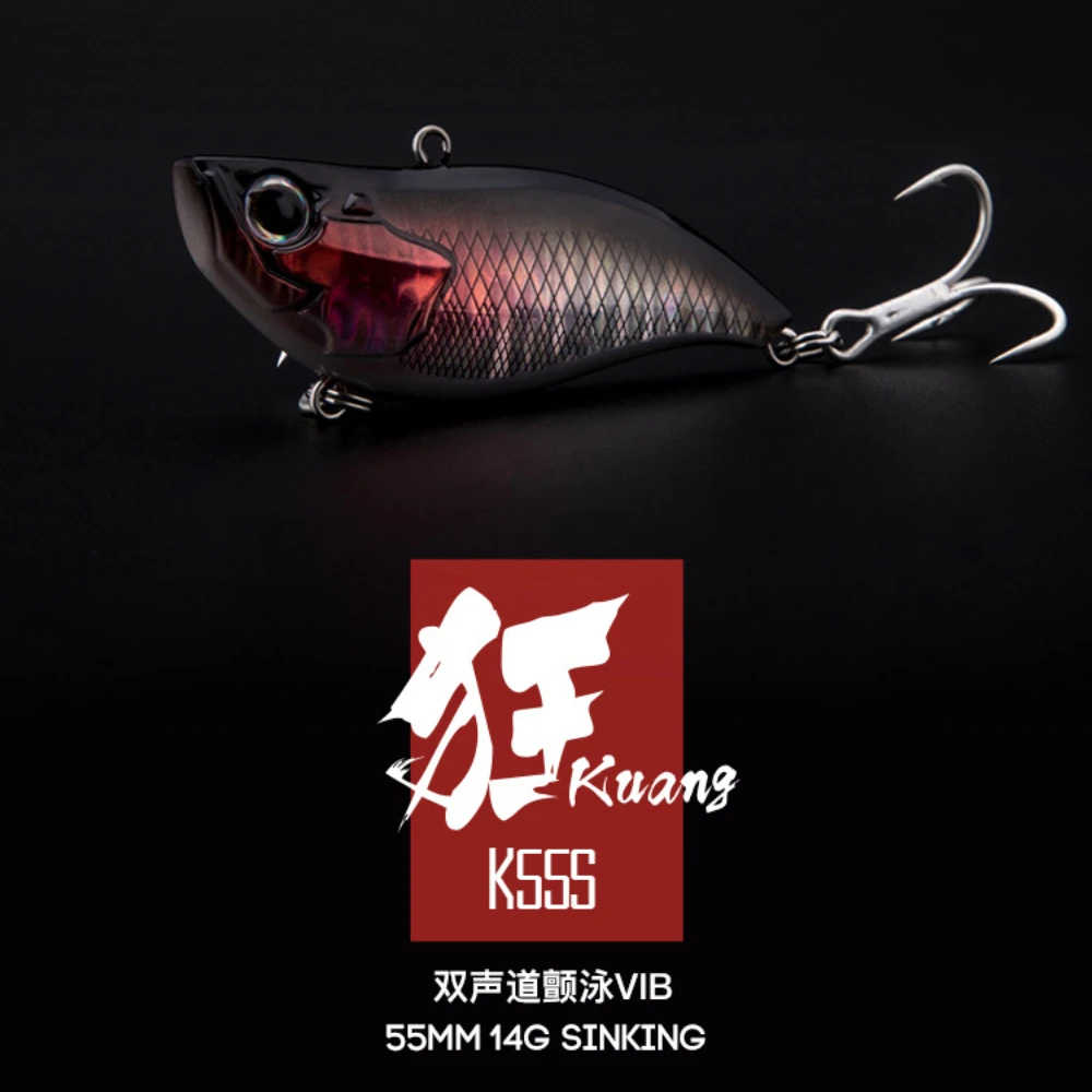 55mm 14g Sinking Vibration Ratlin Fishing Lures Long Shot Artificial Hard Bait Lipless Saltwater VIB Crankbait Wobblers Tackle