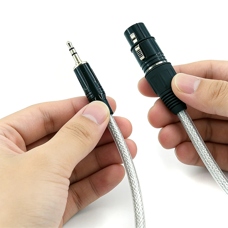 

XLR to AUX 3.5mm Jack Audio Cable Microphone Balanced Analog Audio Cord 3.5mm to XLR Female for Computer Phone Speaker Amplifier