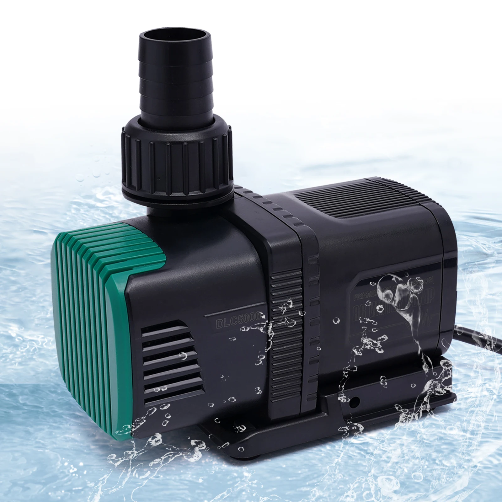 1500L/H Fish Tank Water Pump Hydroponics Pond Fountain Aquariums Submersible Water Frequency Conversion Pump w/Adapter New